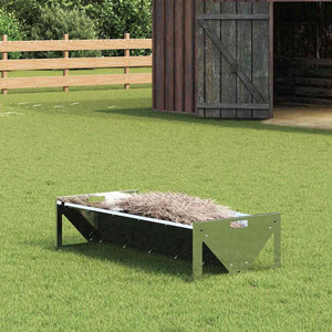 Futtertrog für Nutztiere, Silber, 108 cm
