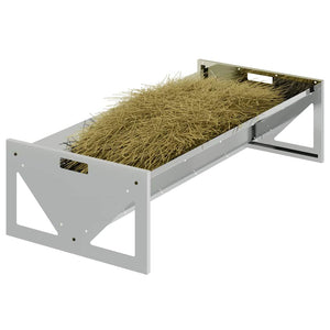 Futtertrog für Nutztiere, Silber, 108 cm