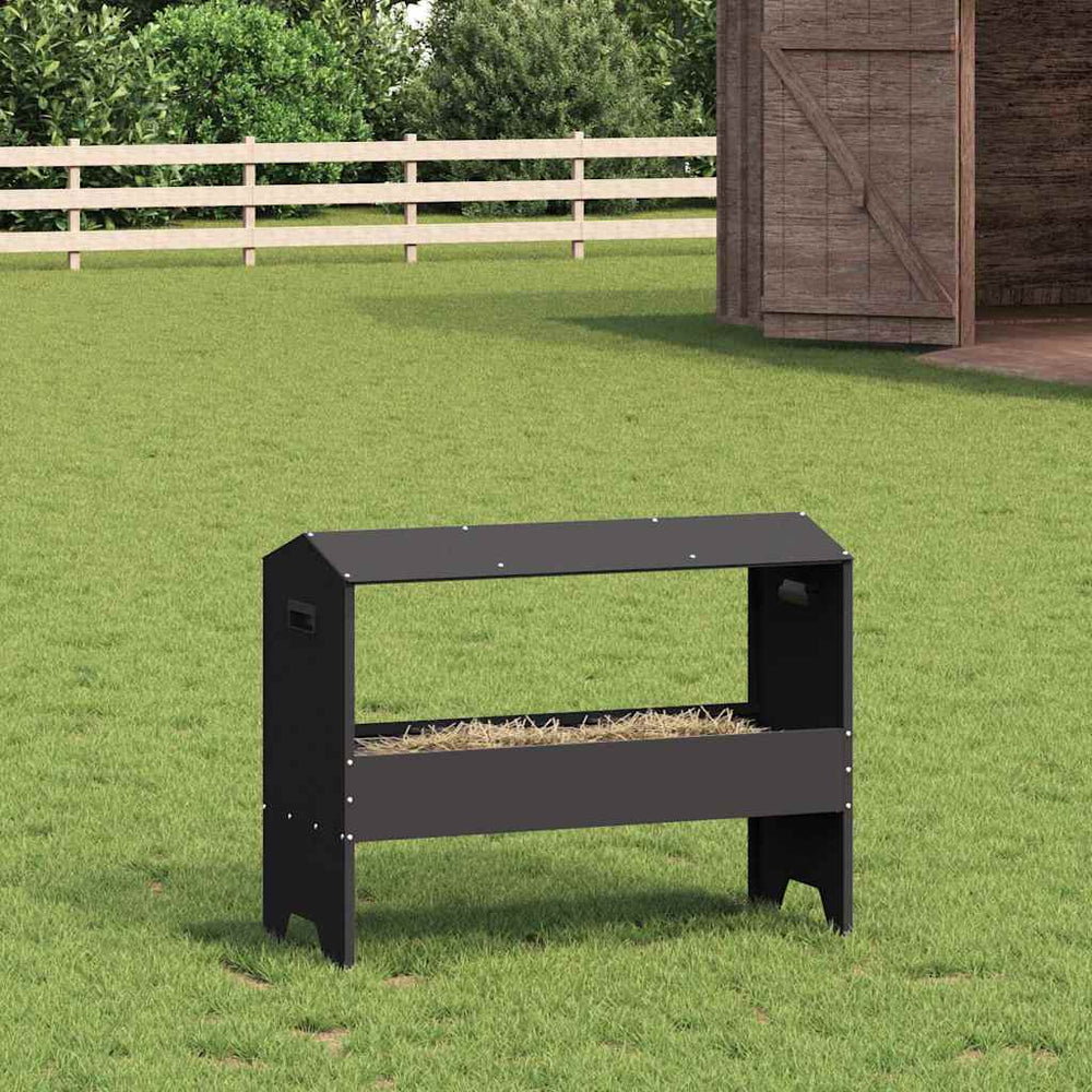 Futtertrog für Nutztiere, Schwarz, 79 cm