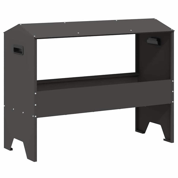Futtertrog für Nutztiere, Schwarz, 79 cm