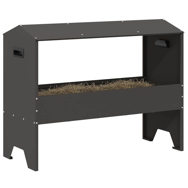 Futtertrog für Nutztiere, Schwarz, 79 cm