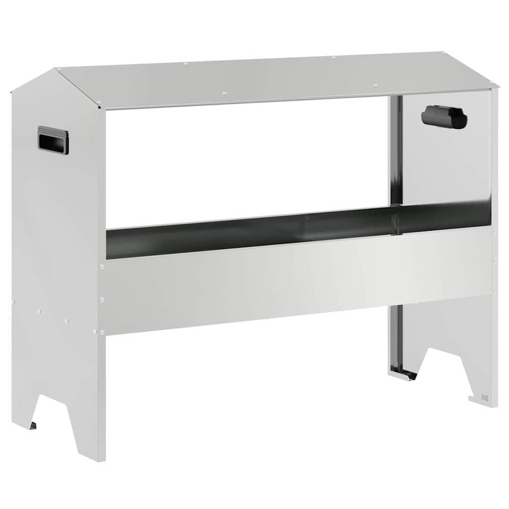 Futtertrog für Nutztiere, Silber, 79 cm