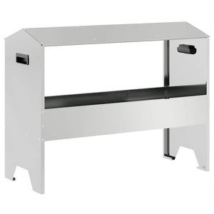 Futtertrog für Nutztiere, Silber, 79 cm