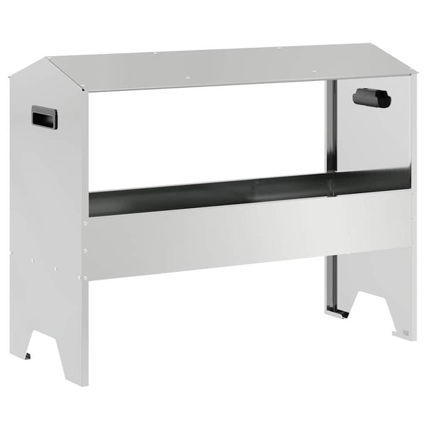 Futtertrog für Nutztiere, Silber, 79 cm