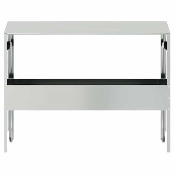 Futtertrog für Nutztiere, Silber, 79 cm