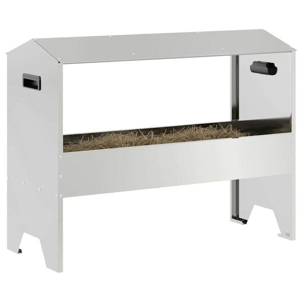 Futtertrog für Nutztiere, Silber, 79 cm