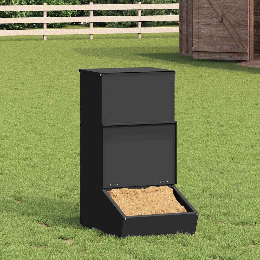 Schwein Futterspender Schwarz 76cm