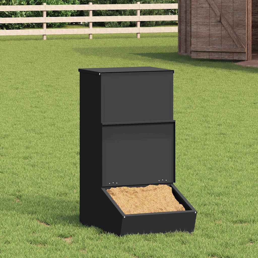 Schwein Futterspender Schwarz 76cm