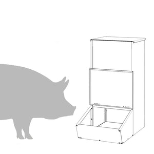 Schwein Futterspender Schwarz 76cm