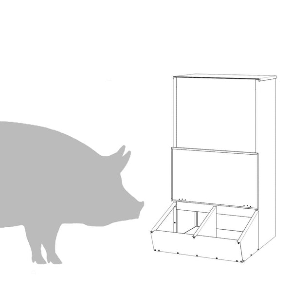 Schwarzer Schweinefutterspender 20kg