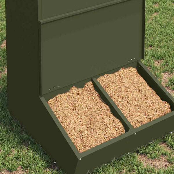 Schweinefutterspender Olive Grün, 20 kg