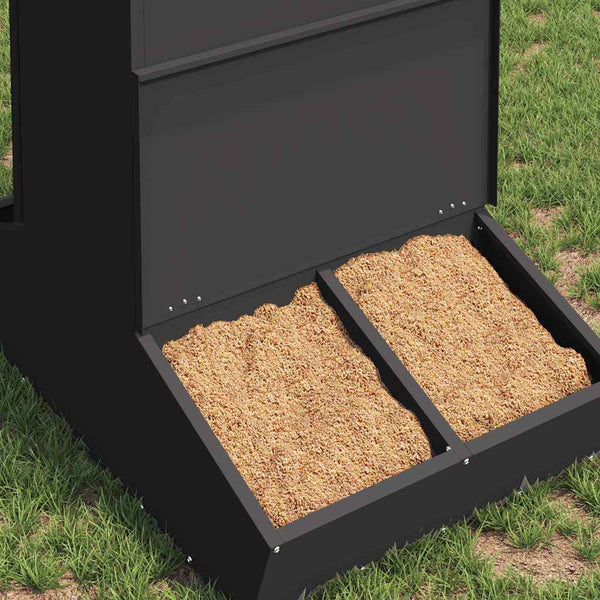 Schwarzer Schweinefutterspender, 20 kg