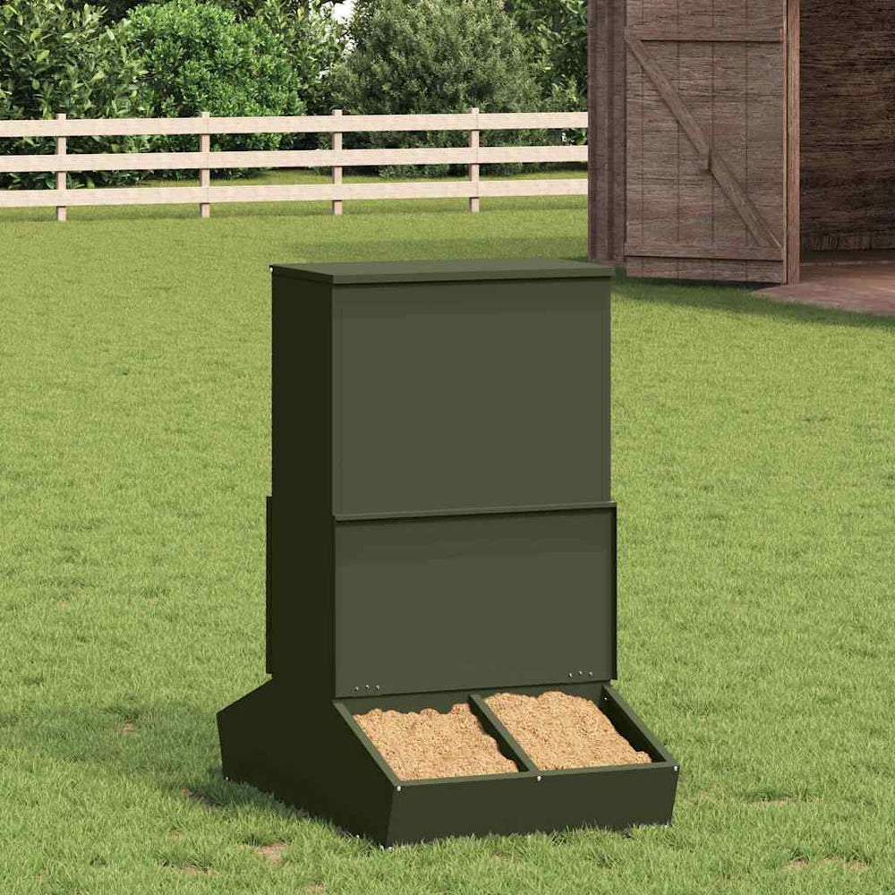 Schweinefutterspender, Olive Grün, 20kg