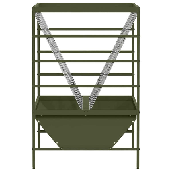 Viehfutterspender Olive Grün 15 kg