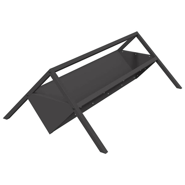 Futtertrog für Nutztiere, Schwarz, 111 cm