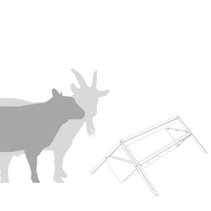 Futtertrog für Nutztiere, Schwarz, 111 cm