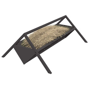 Futtertrog für Nutztiere, Schwarz, 111 cm