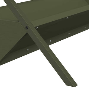 Futtertrog für Nutztiere, Olivgrün, 111 cm