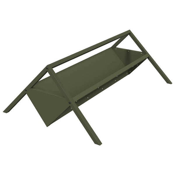 Futtertrog für Nutztiere, Olivgrün, 111 cm