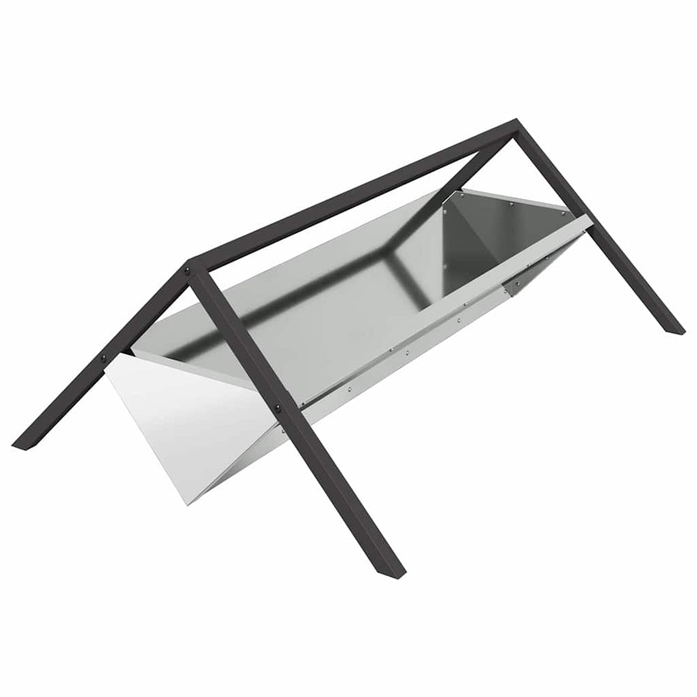 Futtertrog für Nutztiere, Silber, 111 cm
