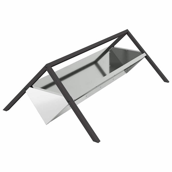 Futtertrog für Nutztiere, Silber, 111 cm