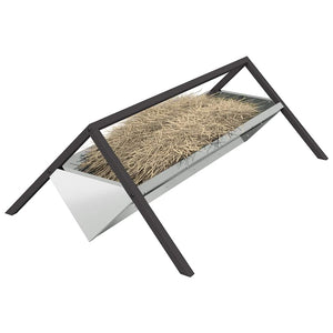 Futtertrog für Nutztiere, Silber, 111 cm