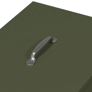 Mangeoire à poulet vidaXL vert olive 40,5 x 45 x 41 cm acier laminé à froid