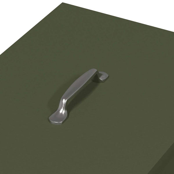 Mangeoire à poulet vidaXL vert olive 40,5 x 45 x 41 cm acier laminé à froid