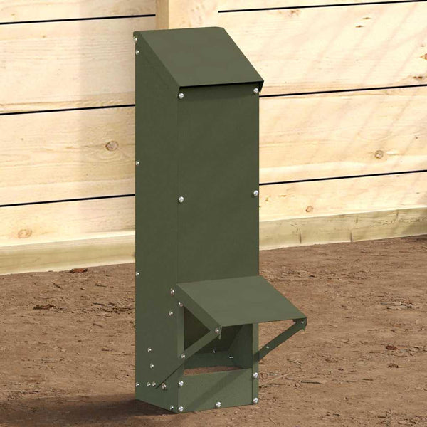Hühnerfutterautomat, Olive Grün, 5 kg