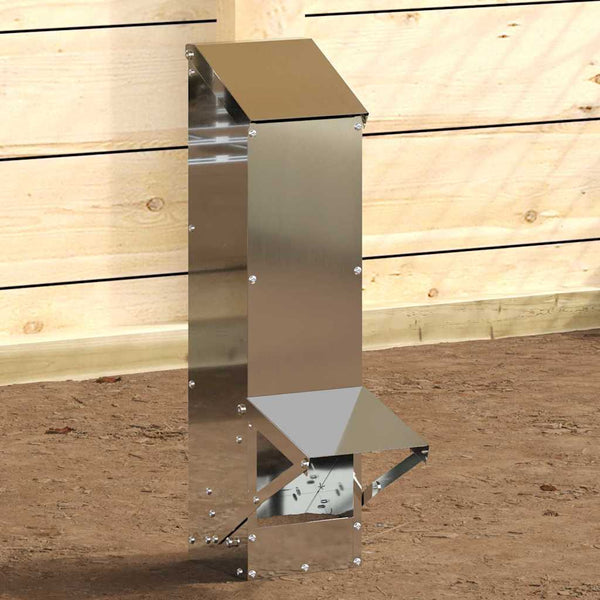 Hühnerfutterautomat Silber Verzinkt 5kg