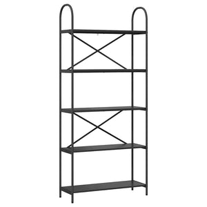 Bücherregal Schwarz Eichen-Optik