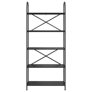 Bücherregal Schwarz Eichen-Optik