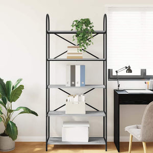 Bücherregal Grau Sonoma 80 cm