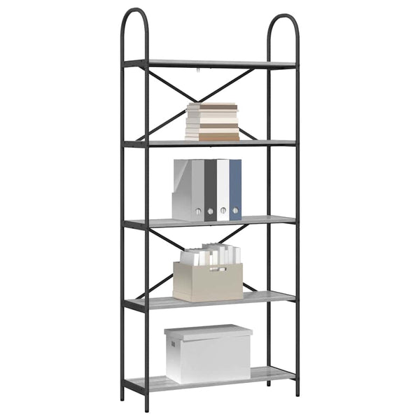 Bücherregal Grau Sonoma 80 cm