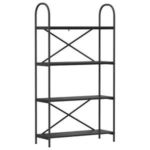 Bücherregal Schwarz Eiche 80x30x146cm