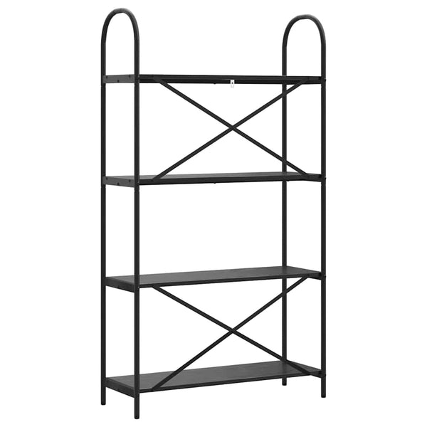 Bücherregal Schwarz Eiche 80x30x146cm