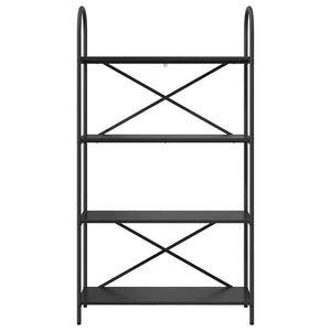 Bücherregal Schwarz Eiche 80x30x146cm