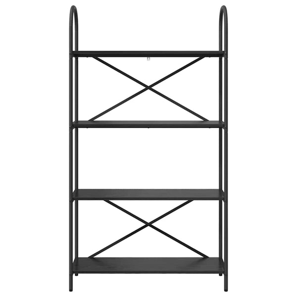 Bücherregal Schwarz Eiche 80x30x146cm