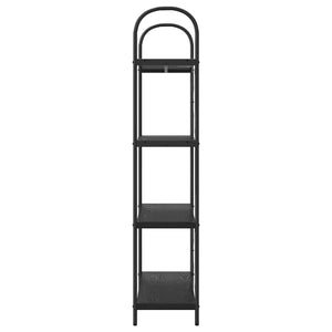Bücherregal Schwarz Eiche 80x30x146cm