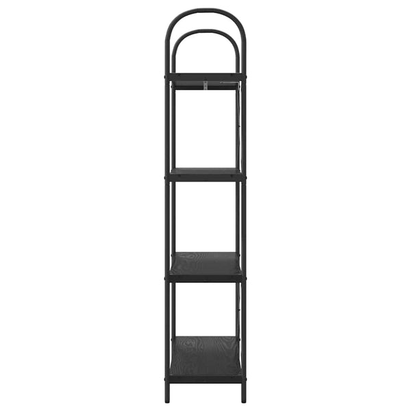 Bücherregal Schwarz Eiche 80x30x146cm