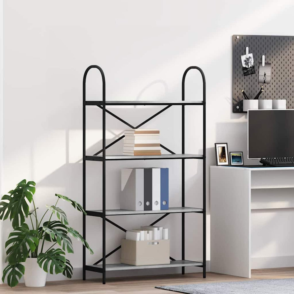 Bücherregal Grau Sonoma 80x30x146cm