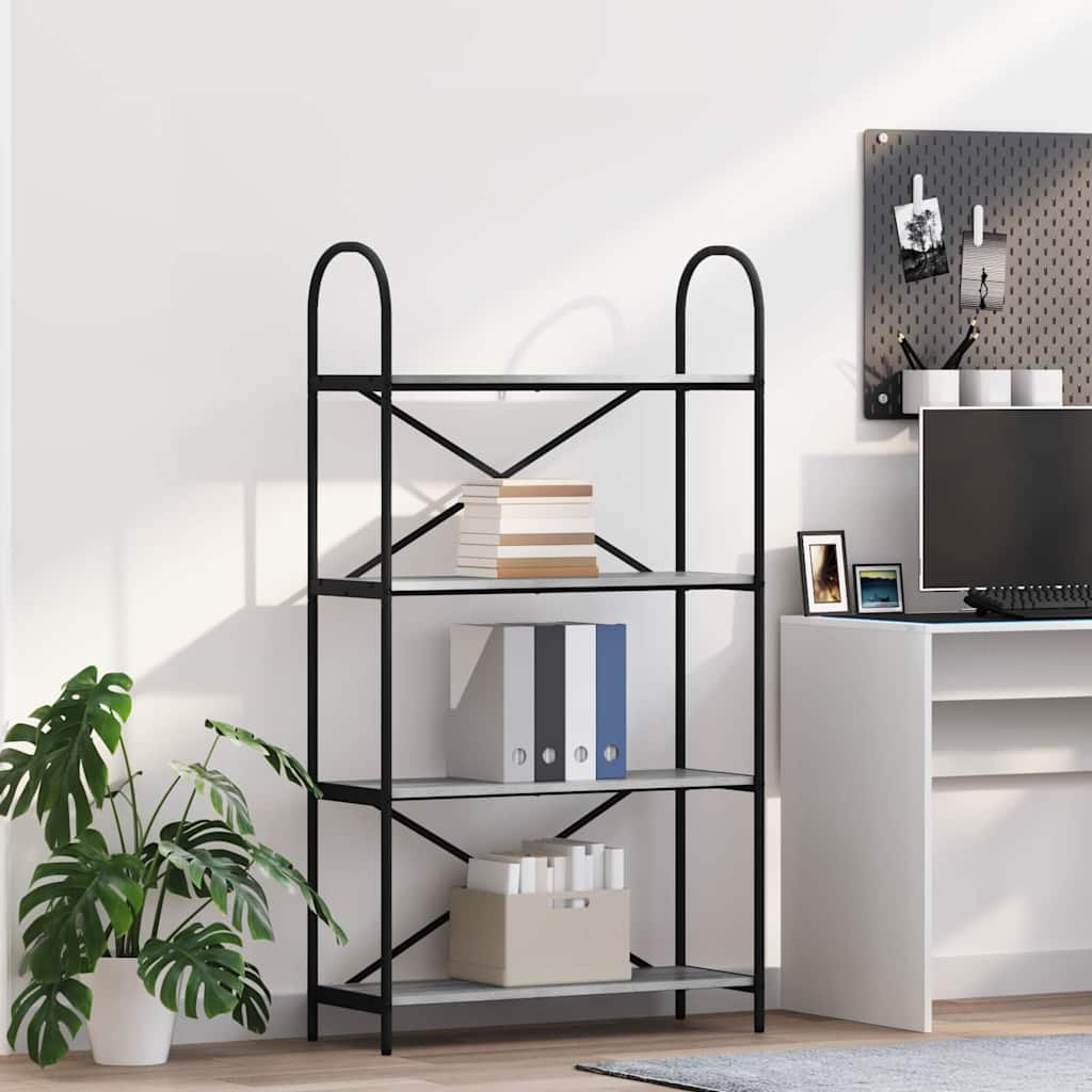 Bücherregal Grau Sonoma 80x30x146cm