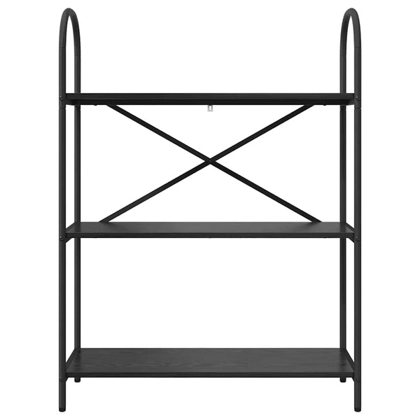 Bücherregal Schwarz Eichen-Optik