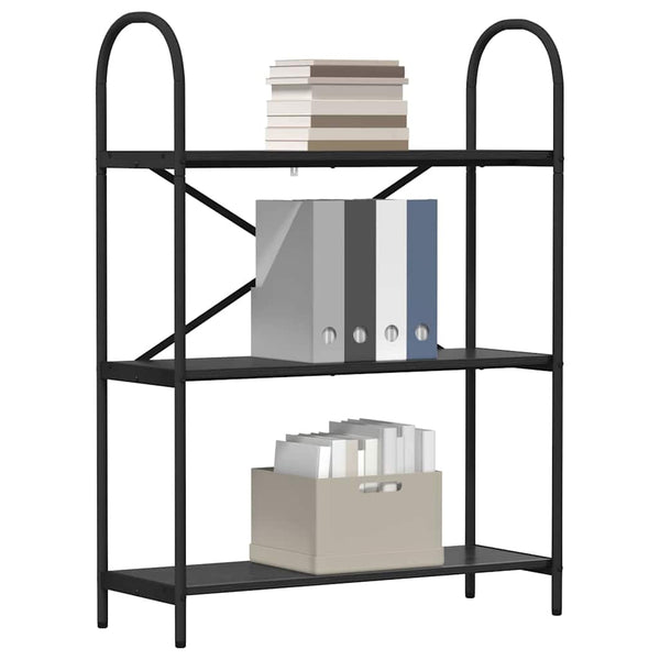 Bücherregal Schwarz Eichen-Optik