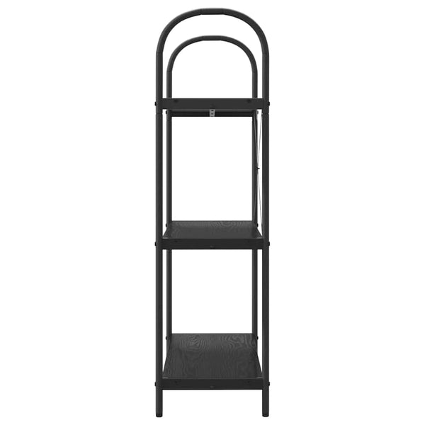 Bücherregal Schwarz Eichen-Optik