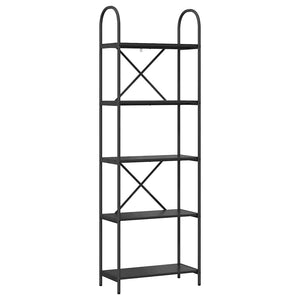 Bücherregal Schwarz Eichen-Optik, 183 cm hoch