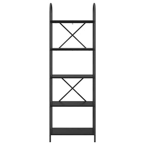 Bücherregal Schwarz Eichen-Optik, 183 cm hoch