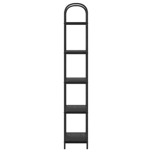 Bücherregal Schwarz Eichen-Optik, 183 cm hoch
