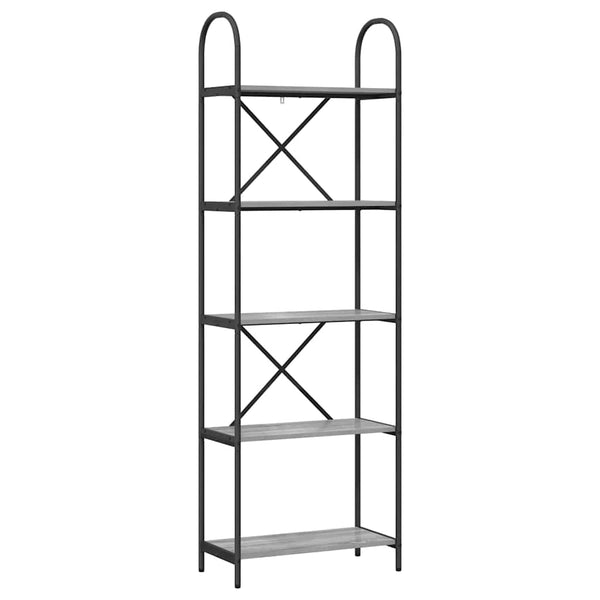 Bücherregal Grau Sonoma 60x30x183cm