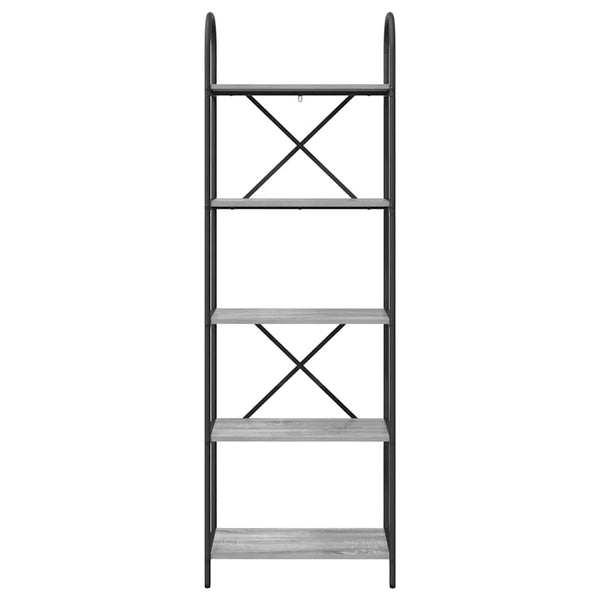 Bücherregal Grau Sonoma 60x30x183cm